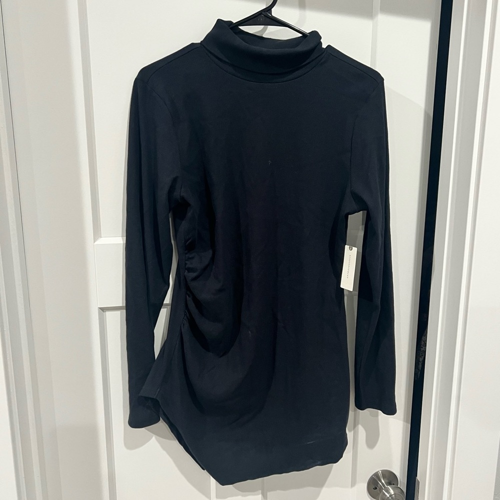 Anthropologie Black Fitted Tunic Sweater